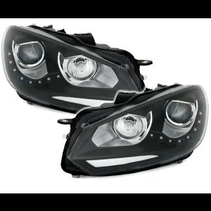 Golf 6 halogen etuvalot LED päiväajovaloilla