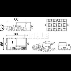 BMW E60, E61, E63, E64 lämmityslaitteen puhaltimen säädin