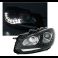 Golf 6 halogen etuvalot LED päiväajovaloilla